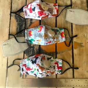 3 Pack of Children’s Face Mask with 4 Filters